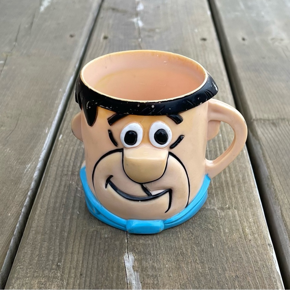 Vintage 1968 Hanna-Barbera Fred Flintstone Flintstone Vitamin Character Mug